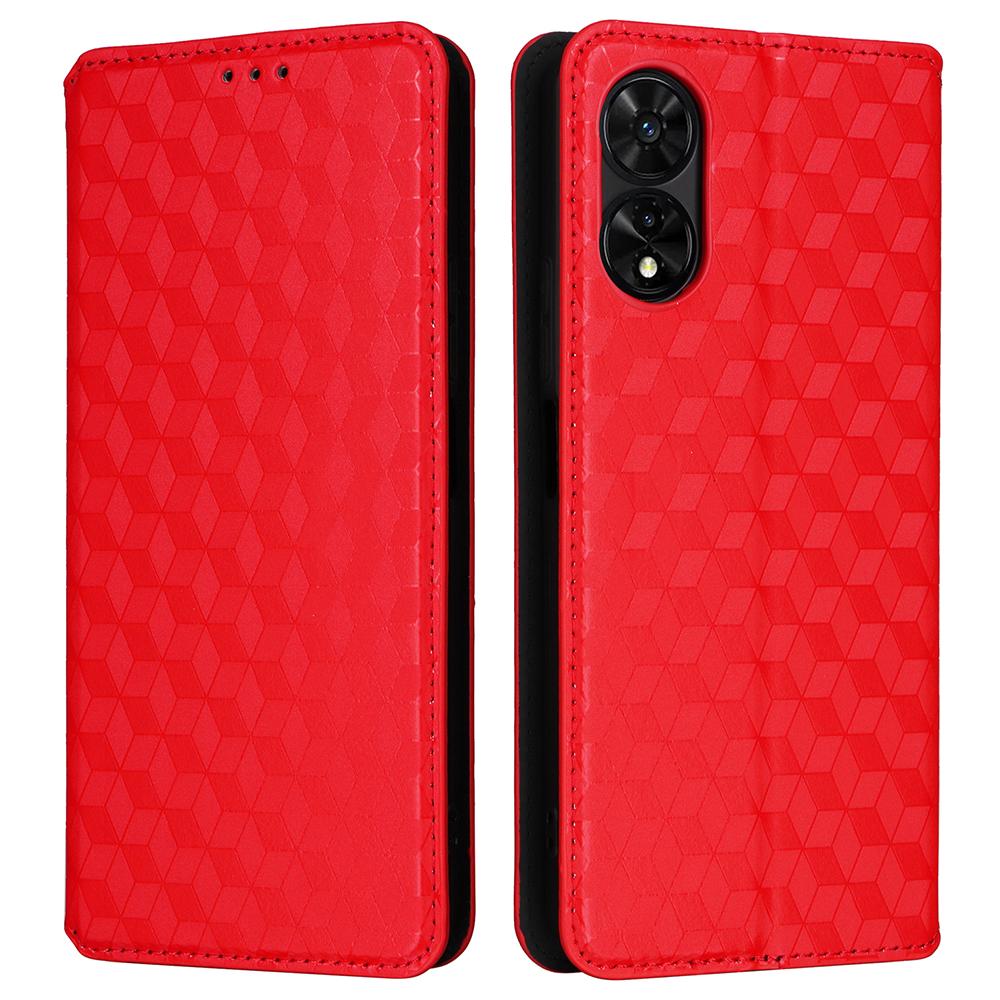 Для TCL 505 T509K/T5094 Чехол Кожаный Чехол-подставка с ромбовидным узором Книжка Флип-чехол для телефона