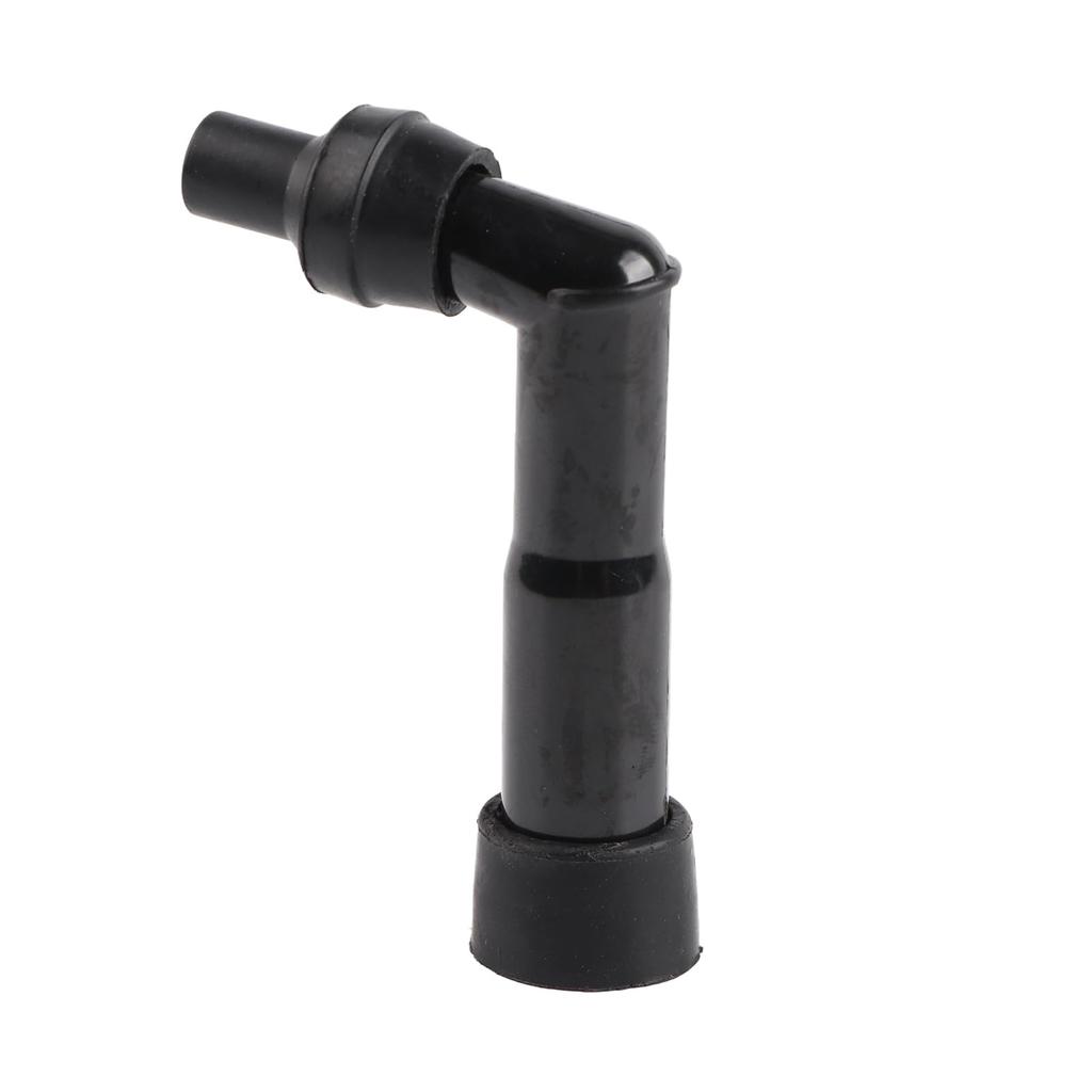 102° Motorcycle Spark Plug Cap with Internal Resistor, Waterproof Spark Plug Boot Cap Cover Resistor, Black