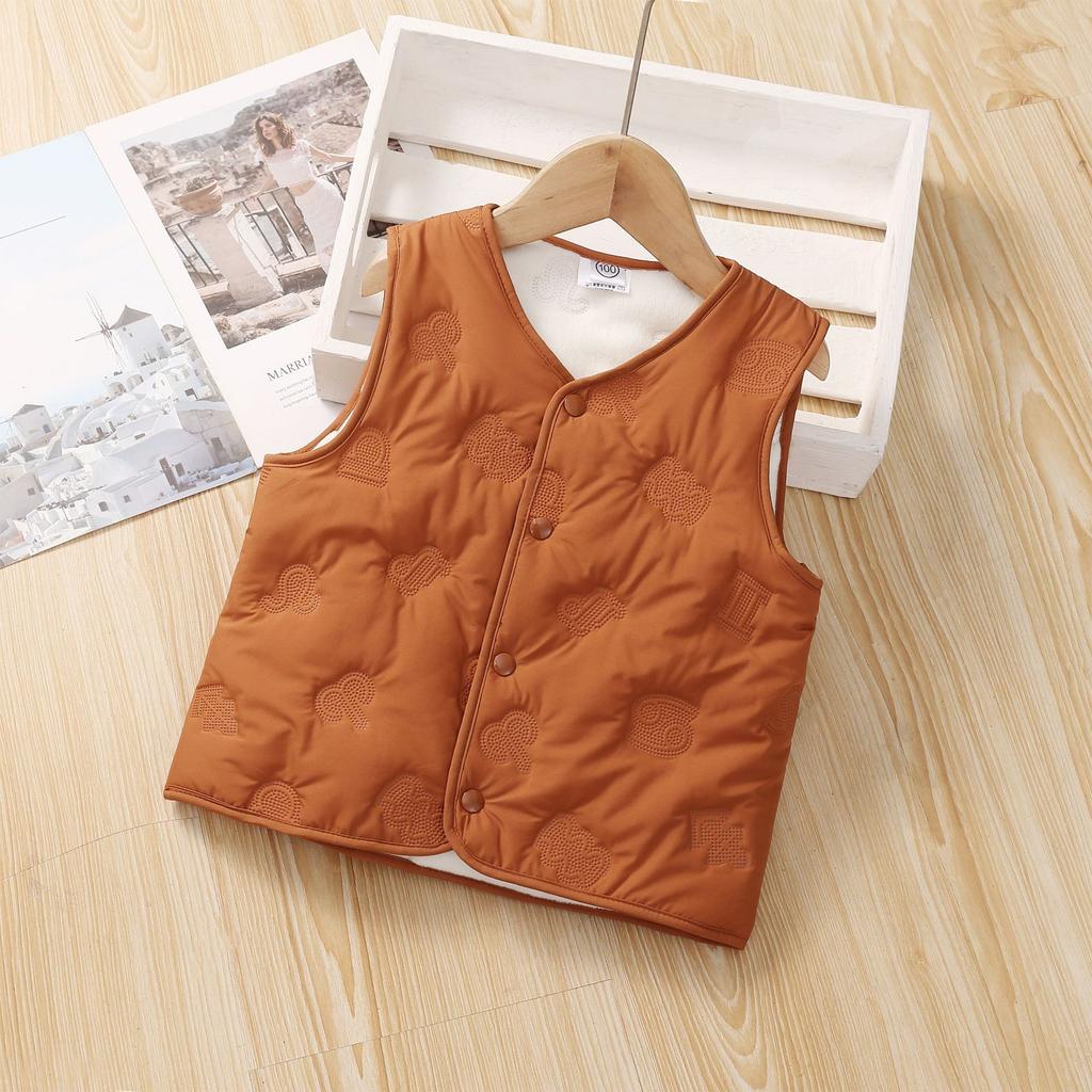 Детский терможилет для осени и зимы, хлопковый внутренний жилет для мальчиков и девочек, утолщенный детский жилет для детей постарше, верхняя одежда