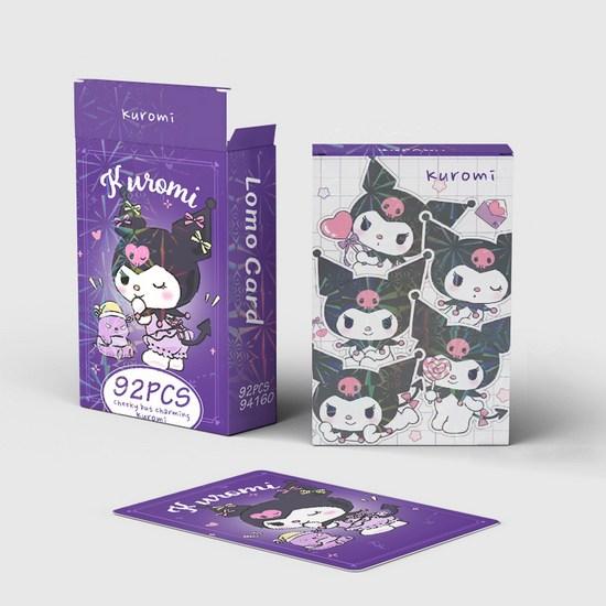 Sanrio фотокарточки товары ЛОМО иллюстрации фотокарточки 60шт + мини наклейки 32шт, Kuromi, 1 шт