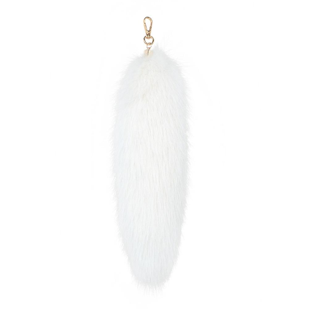 Long Hair Tail Hanging Keychain Bag Charms Plush Tail Keyring Fur Tails Pendant Women Ladies