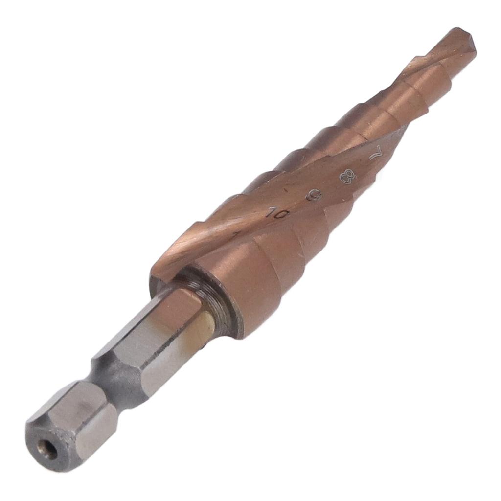 Spiral Step Drill Bit High Speed Steel Cobalt Hex Shank Steps Drills M35 9 Size 4?12mm