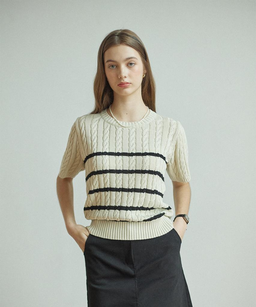 NONLOCAL Marina Stripe Knit - Cream