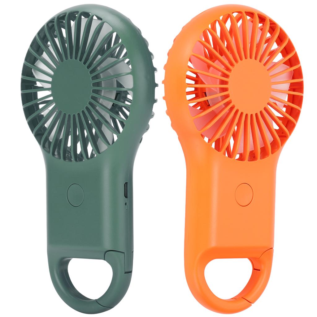 Портативный портативный вентилятор с зарядкой через USB, 3 скорости, регулируемый, мини-модный вентилятор с карабином