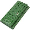 Original Wallet for Women Made of Genuine Textured Leather with Crocodile Embossing CANPELLINI 21825 Green