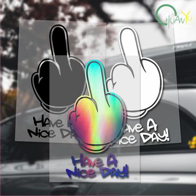 Хорошего дня ! Средний палец светоотражатель мото наклейки аксессуары для мотоциклов наклейки для Honda PCX125 Yamaha R1 Kawasaki z900