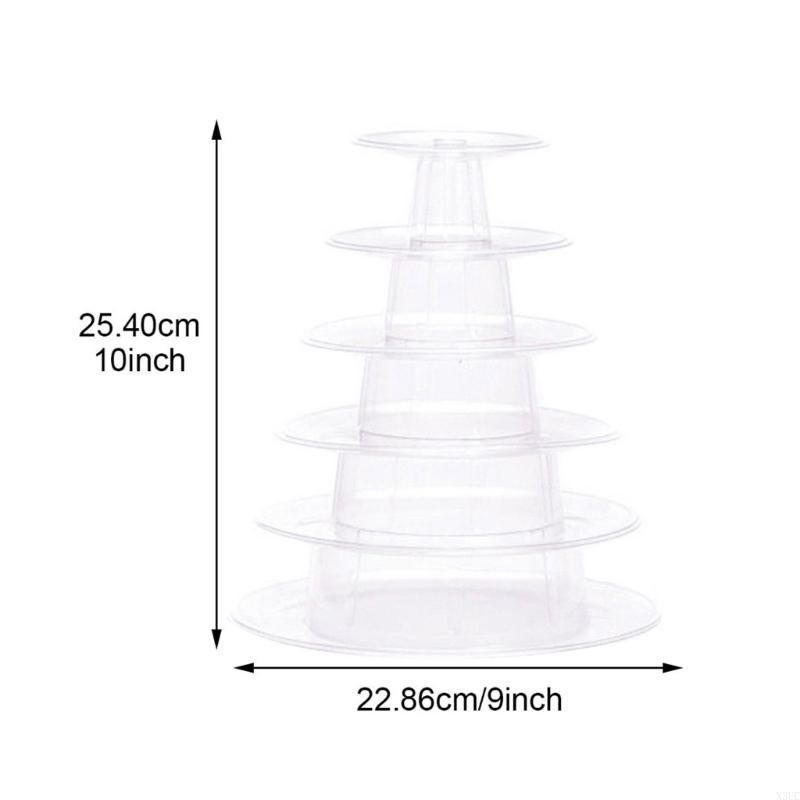 Стеллаж для десертов Штабелируемый держатель для тортов Стенд для демонстрации тортов из ПЭТ X3UC