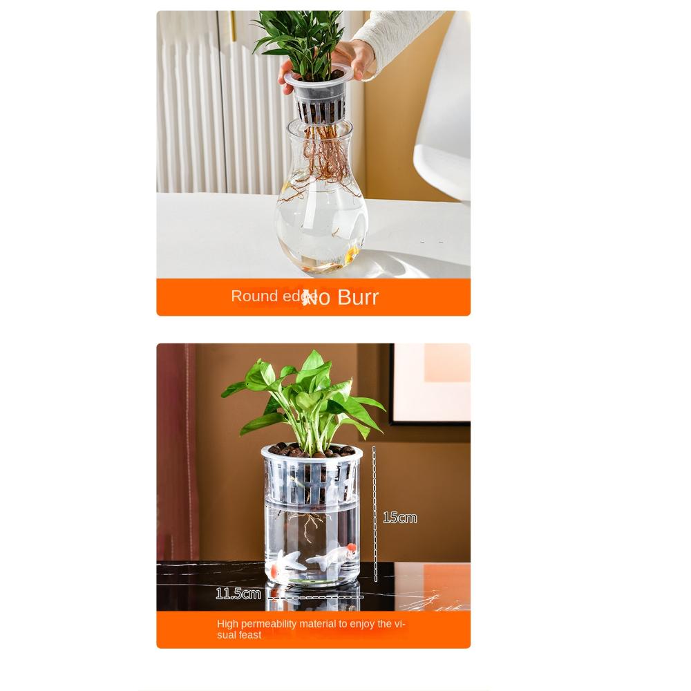 Пластиковые самовпитывающие цветочные горшки Прозрачная ваза Гидропонные специальные цветочные горшки Настольный