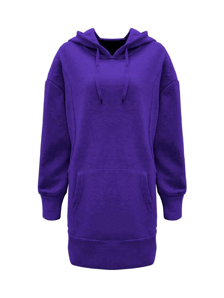 2025 Influencer Autumn/Winter Women's Solid Color Loose Fleece Hoodie