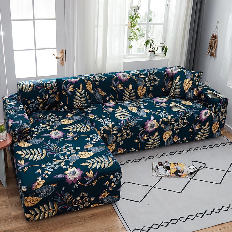 Геометрический принт Чехол на диван Чехол на диван Sofa Coverastic Чехлы для защиты от животных Шезлонг Защита L-образный Пылезащитный Машинная стирка 1 шт.