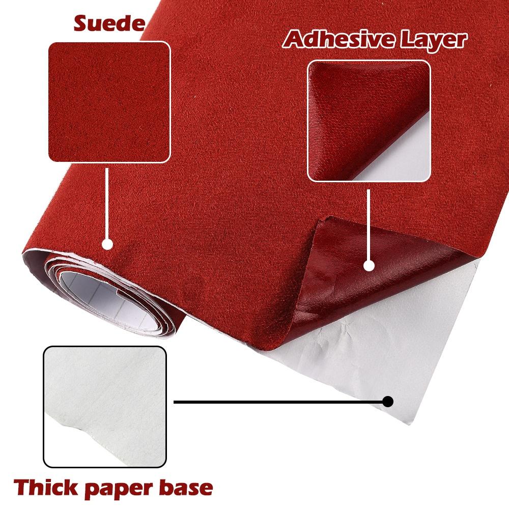 1x бархатный небольшой лист наклеек для украшения салона автомобиля, замшевая тканевая пленка для внутренней отделки двери, наклейки на панель передач, размер по желанию