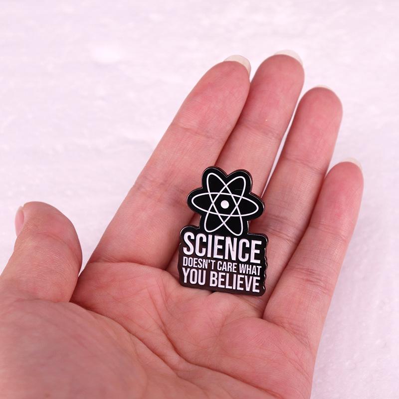 Science Over Belief Brooch Badge