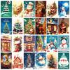 50pcs Merry Christmas Card New Year Family Party Decoration Postcard Xmas Tree Snowman Decor Gift Cards Postcards