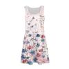 Women's Summer Casual U-neck Floral Print Dress Sleeveless Dress With Pockets