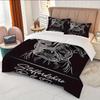 3PCS Bull Terrier Bedding Set Black White Line Drawing Duvet Cover With Pillowcase No Insert Queen Size Minimalist Room Decor