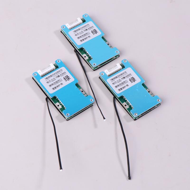 Bms 7S 24V 15A 20A 25A Литий-ионная Литиевая 18650 Защитная плата для заряда аккумулятора с температурной балансировкой для электровелосипеда/электросамоката