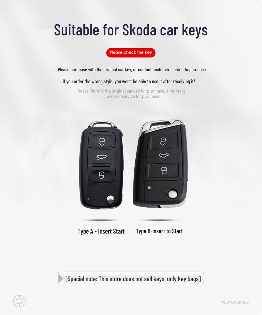 Чехол для ключа Skoda для Octavia, Kamiq, Superb, Karoq - Мультяшный стиль для мужчин и женщин