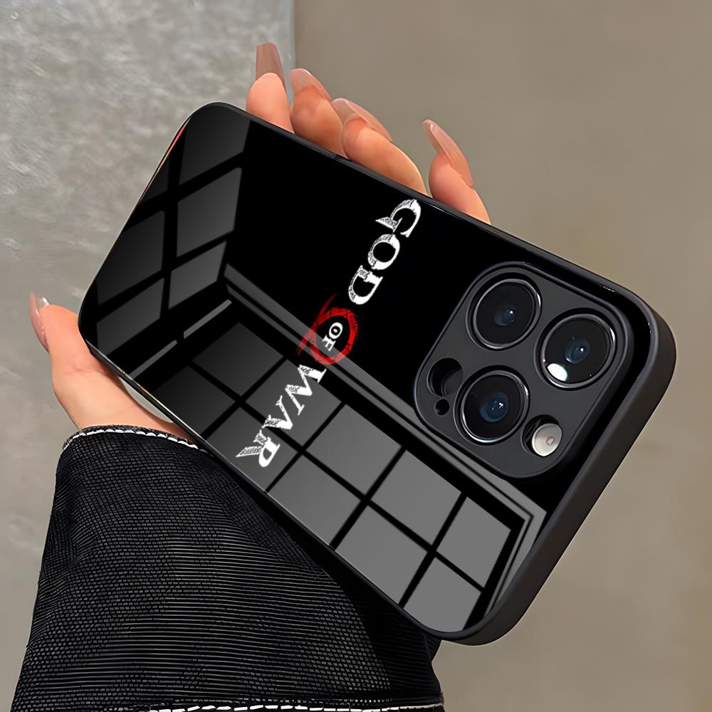 War God Kratos Phone Case For IPhone 17 Pro Max 16 15 14 Pro Max 13 11 X Xs Xr 8 7Plus Glass Cover