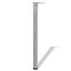 4x Height Adjustable Table Leg Brushed Nickel 870 mm