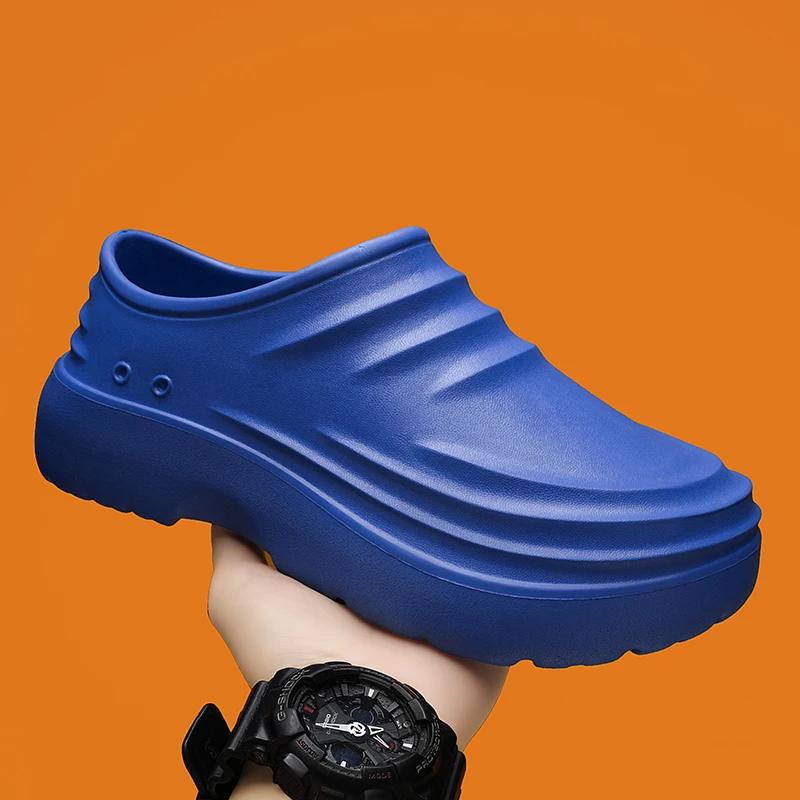 Fashion Chef Shoes Anti Slip and Oil Proof Work Shoes Lazy Slippers Casual Trendy Slipper One Step Fashion Garden Shoes For Beach Summer