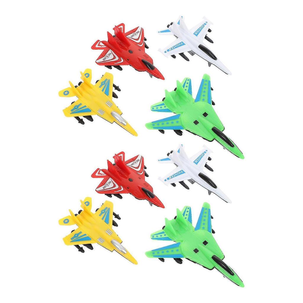 8Pcs Airplane Toys Simulation Fighter Toys Kids Funny Aircraft Model Toys
