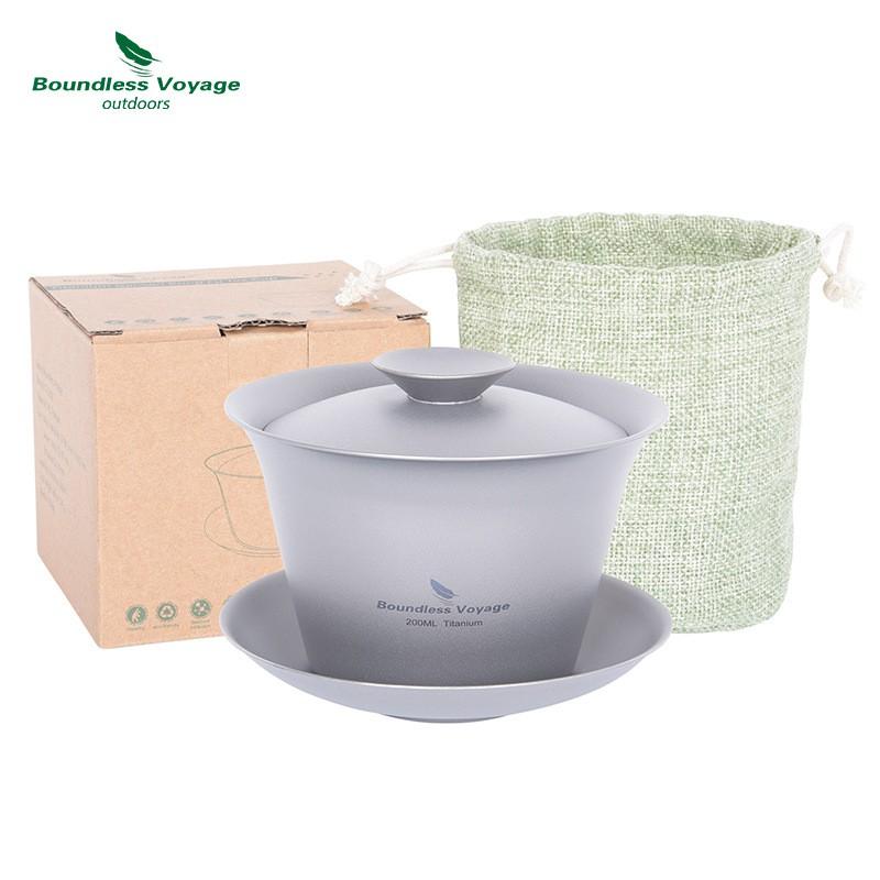 Pure Titanium Gaiwan Teapot With Double-Wall Insulation Heat-Resistant Gongfu Tea Set Modern Minimalist Ceremony