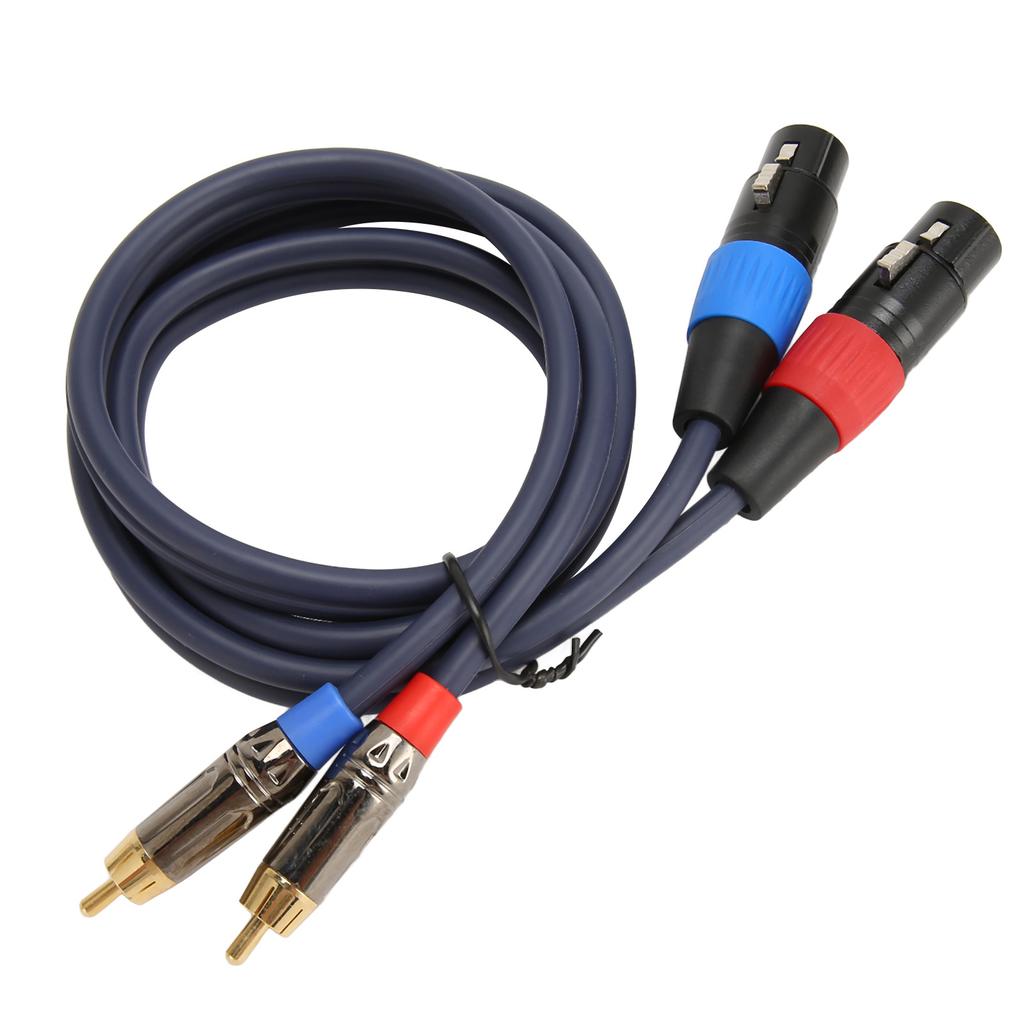 Dual XLR To RCA Cable Professional 24K Gold Plated Connector 2 XLR Female To 2 RCA Male HiFi Sound