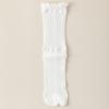 Women's Summer Cotton Mesh Boneless White Breathable Lace Two Toe Pile Socks