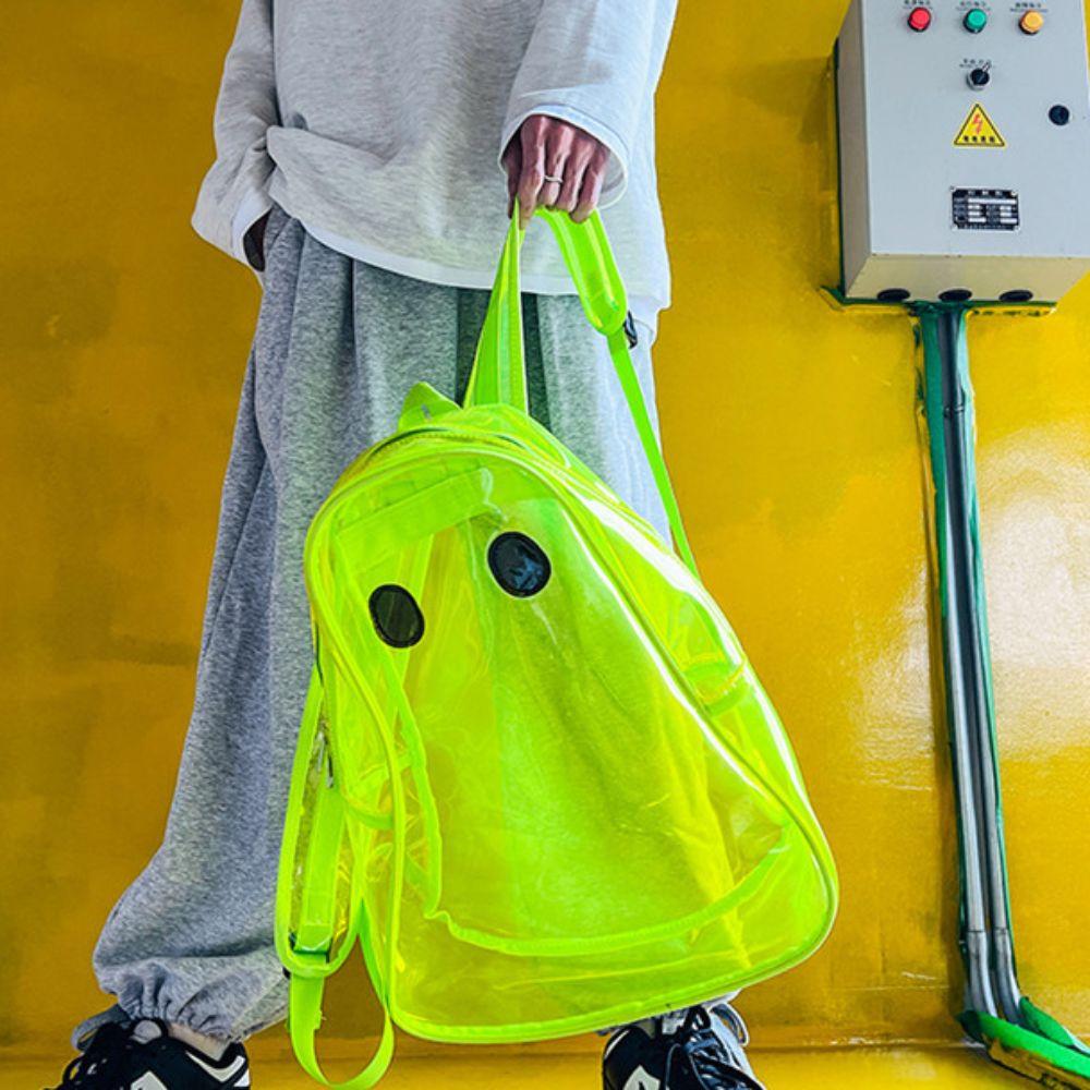 Candy Color Halloween Ghost Clear Backpack Dots Teenagers Ghost Shoulder Bag Students