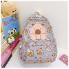 Spacious Lightweight And Kids Backpack With Capybara Design Perfect For Days School