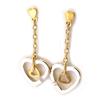 [K6382] - 2-tone 'Love' Gold Plated Earrings