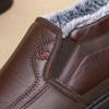 Fashion Winter Men Cotton Shoes Waterproof Anti Slip Plush Warm Casual Shoes Middle-aged Elderly People Comfort Flat Soled Snow Boots