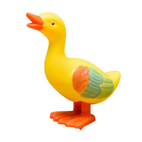 Animal Clockwork Toy Lovely Interesting Jumping Poultry Model Ornament Interactive Toy Plastic Easter Cartoon Rooster Duck Wind-Up Toy Kid