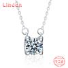 Lindon S925 из стерлингового серебра с муассанитом, роскошное индивидуальное ожерелье с подвеской, женское классическое ожерелье Tide Sugar, полное дикой цепочки на ключицы