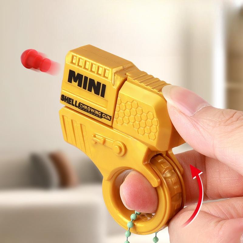 Мини-пистолет для метания снарядов, вращатель для пальцев, декомпрессионный игрушечный пистолет, офисные игрушки для снятия стресса и беспокойства, подарки для детей и взрослых