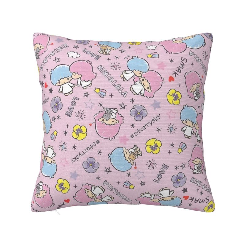 Пользовательские наволочки с мультяшными персонажами Sanrio Little Twin Stars Кики и Лала, мягкая нордическая декоративная подушка для автомобиля, дивана
