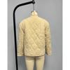 Women S Solid Round Neck Single Breasted Cotton Padded Coat