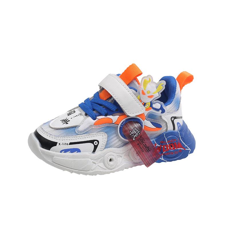 Кроссовки детские Luminous Mesh Ultraman Cartoon - унисекс 2023 года, дышащая спортивная обувь