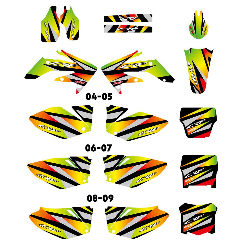 Наклейки для CRF250R CRF250 Off-Road (2004-2009)