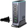 8-в-1 Зарядное устройство на нитриде галлия 660 Вт PD100 Вт USB C Станция зарядки для ноутбуков, планшетов, смартфонов Настенное зарядное устройство