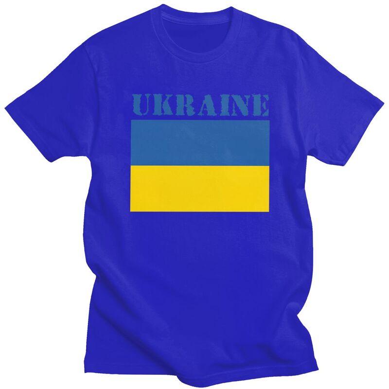 Мужские футболки с флагом Украины на заказ, чисто хлопковые футболки, одежда