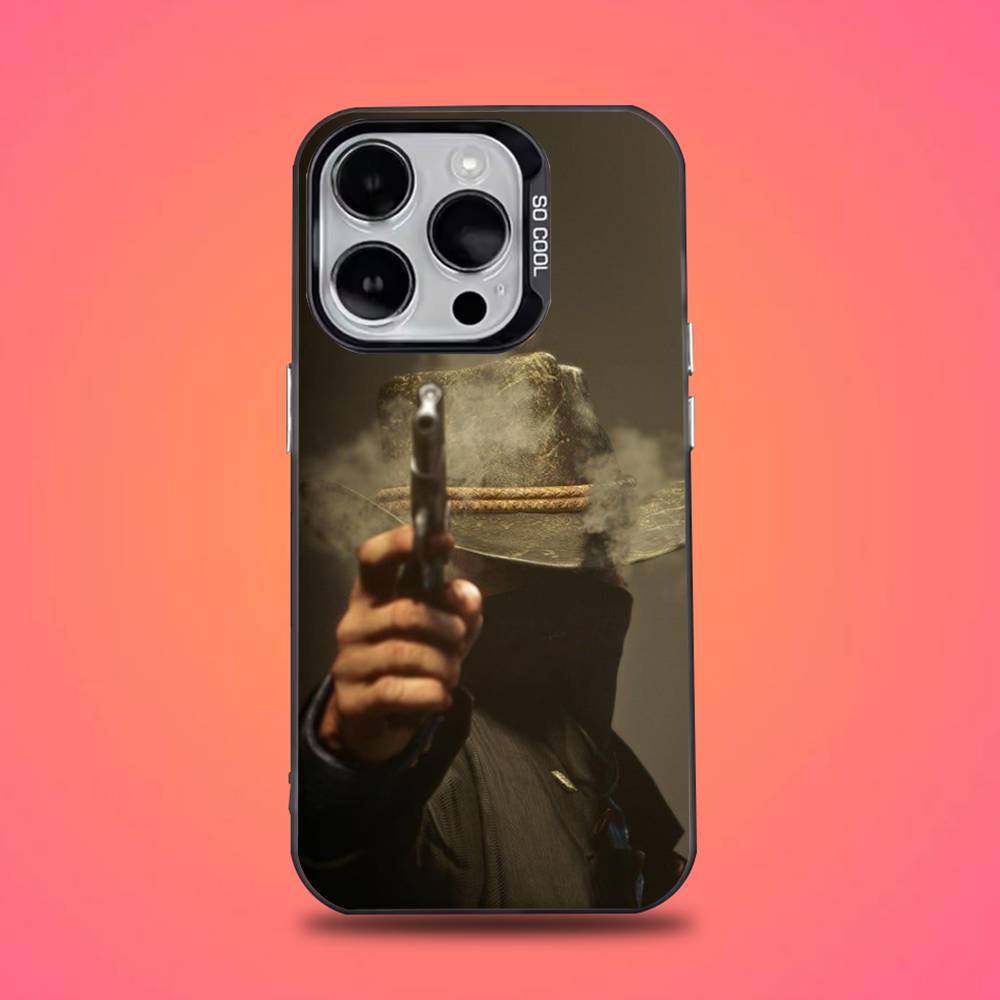 RDR 2 Arthur Morgan Game Phone Case For iPhone 16,15,14,13,12,11,Pro,Max,Plus,Mini,XS,SE Anti Fall Black Matte Hard Bumper