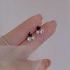 Mini Black Star Earrings: Sweet & Cool Niche Design for Hot Girl Style