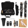 17-Key B-Flat Clarinet Set for Students, Professional B-Flat Clarinet, Includes BB Cleaning, Cross Reeds, and Driver Box (Black)