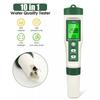 10 In 1 Water Quality Monitor PH/TDS/EC/SALT/TEMP/S.G/ORP/H2/Fertile/Resistivity Multifunction Tester PH Meter For Water Quality