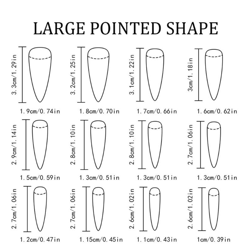 Хэллоуин Накладные ногти Французские кончики Накладные ногти Акриловые ногти Миндалевидные накладные ногти Клеящиеся ногти Наклейки для ногтей для женщин
