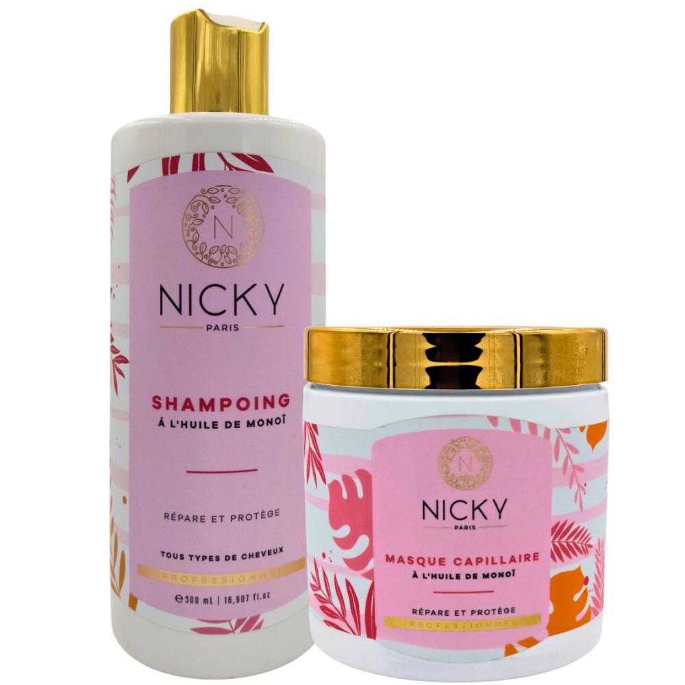 Nicky Paris - Набор шампуня и маски с маслом монои -