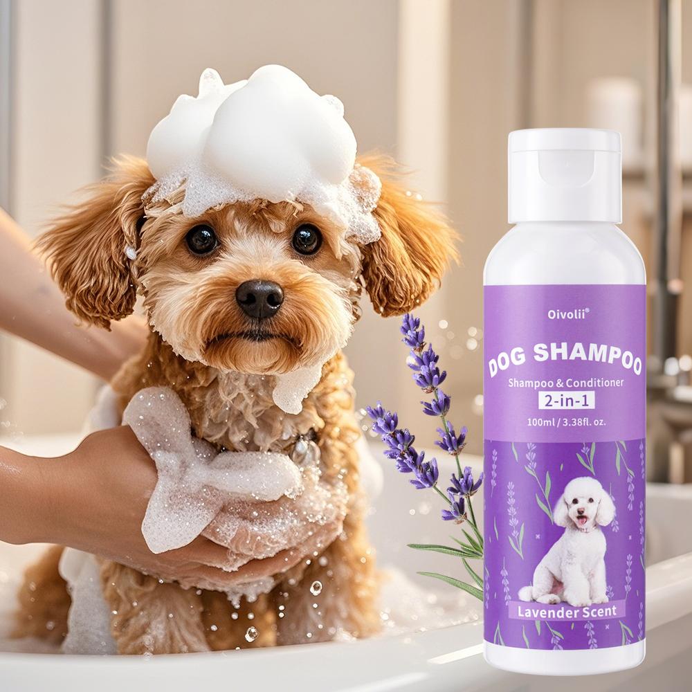 Pet Shampoo & Conditioner 2-in-1 Lavender Fragrance Refreshing Smooth Coat for All Pets
