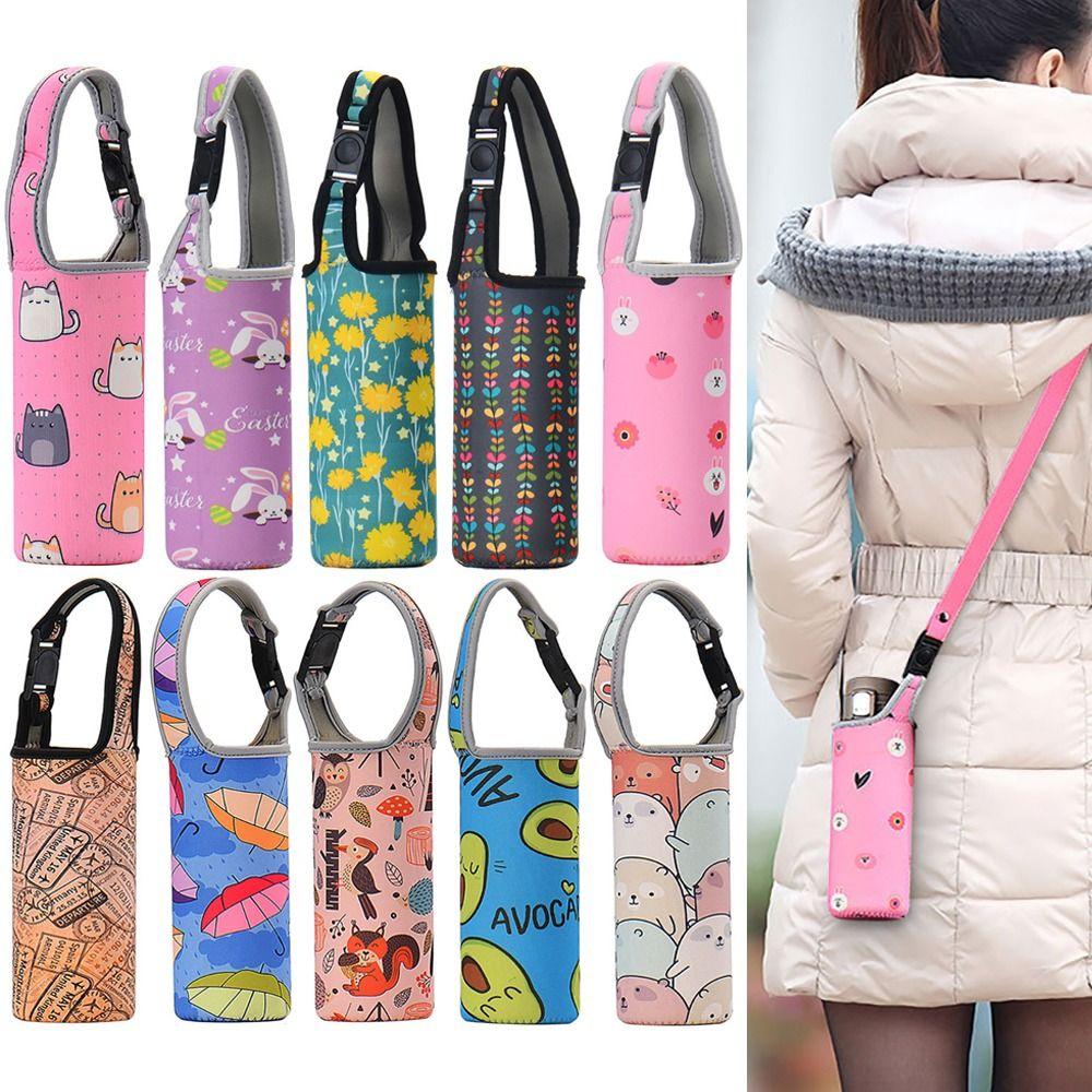 With Straps Vacuum Cup Sleeve Portable Water Bottle Case Water Bottle Cover Outdoor Sport