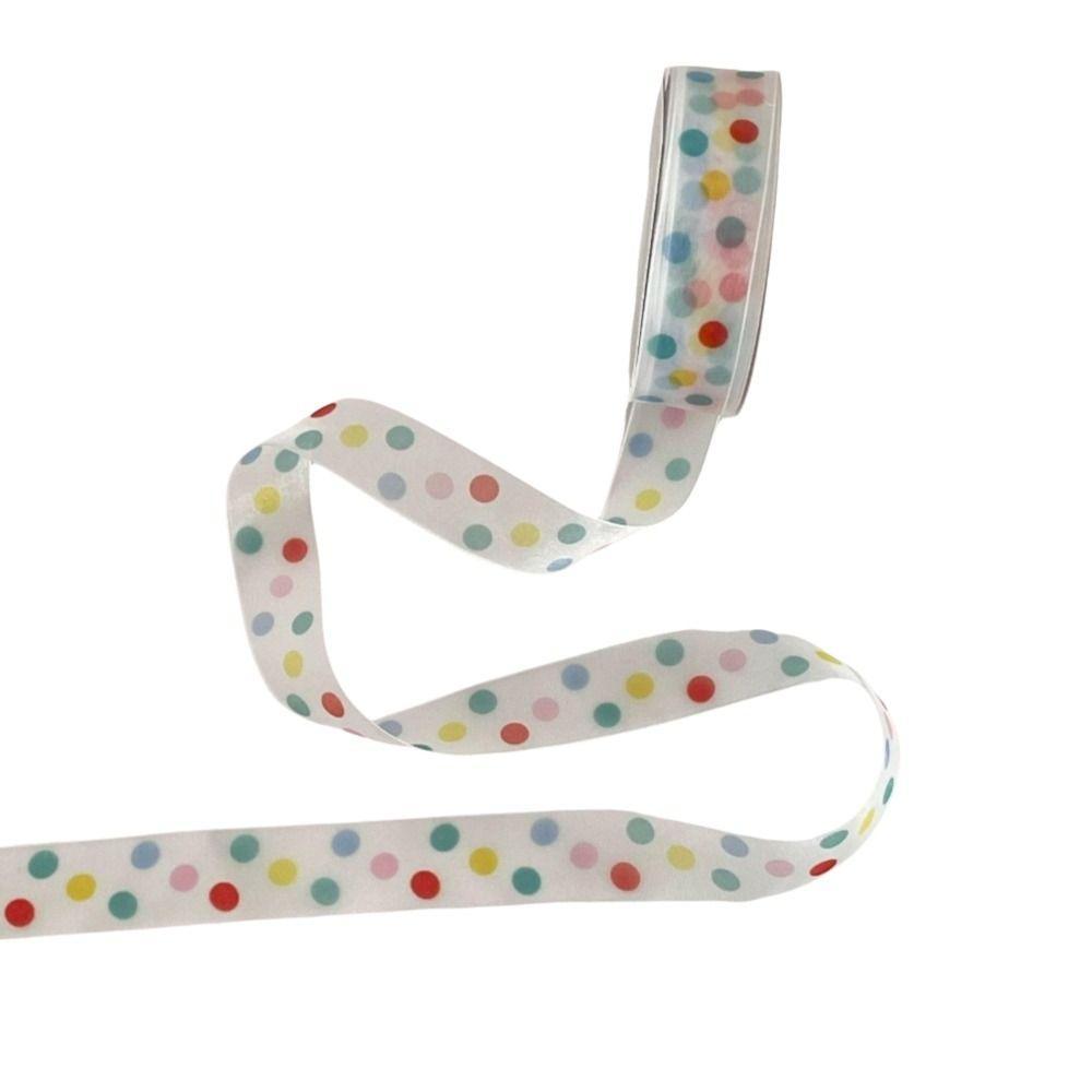 Polka Dots Gift Wrapping Ribbon Colorful Packaging Box Ribbon Valentine's Day